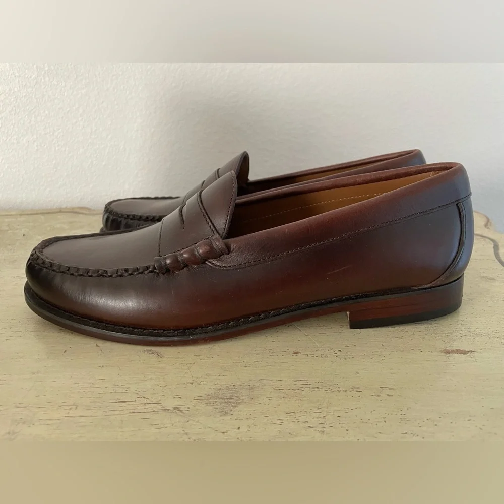 J. CREW Classic Leather Penny Loafer in Wine Size 10 1/2 M‎ $198 BS114